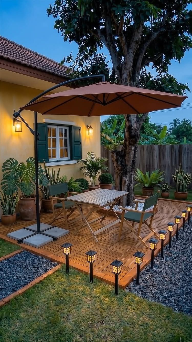 20 Patio and Deck Ideas to Make Your Yard Feel Like a Room 20 Wooden patio deck with dining furniture built around a large living tree.