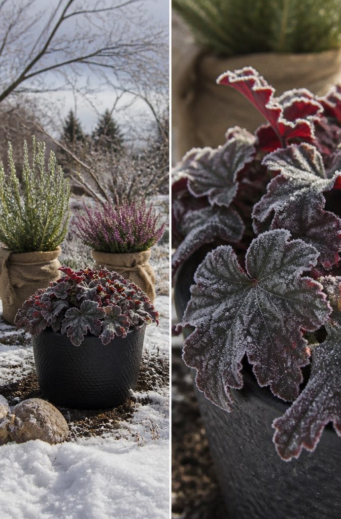 Winter Container Gardening with Evergreens: Plants for Cold Months 14 Perennials in containers demonstrating winter survival techniques.