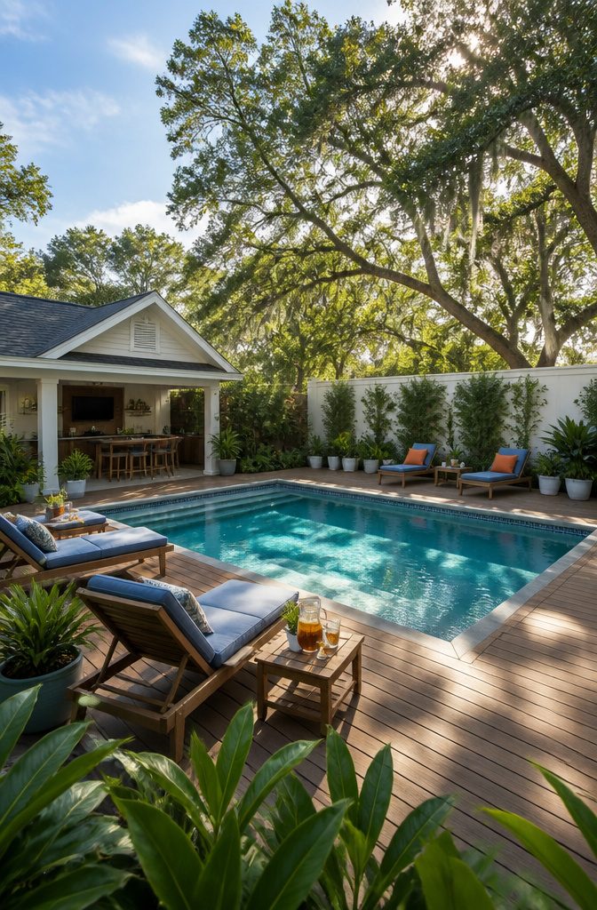 A private pool setup available for rent in Winter Garden.