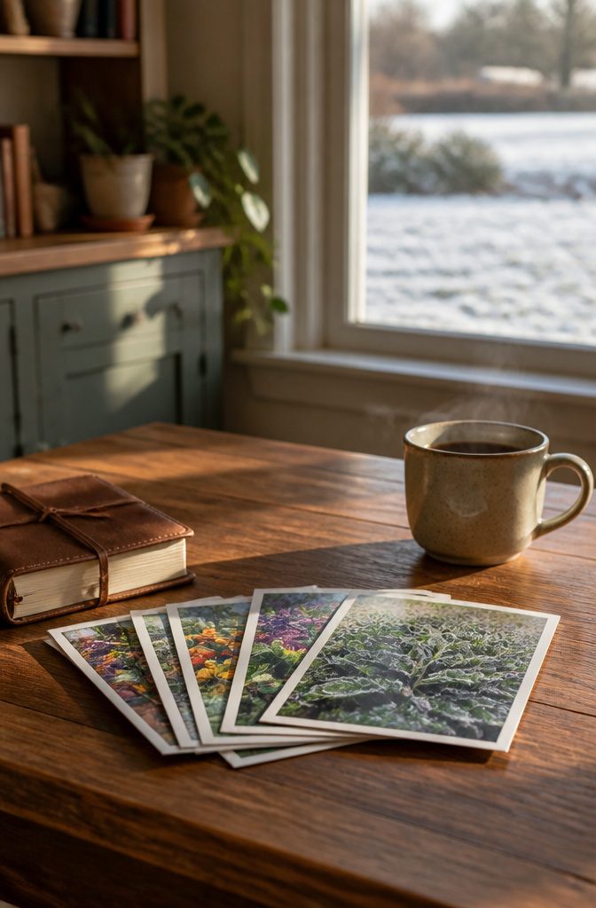 A gardener looking at a flyer for a Master Gardener class.