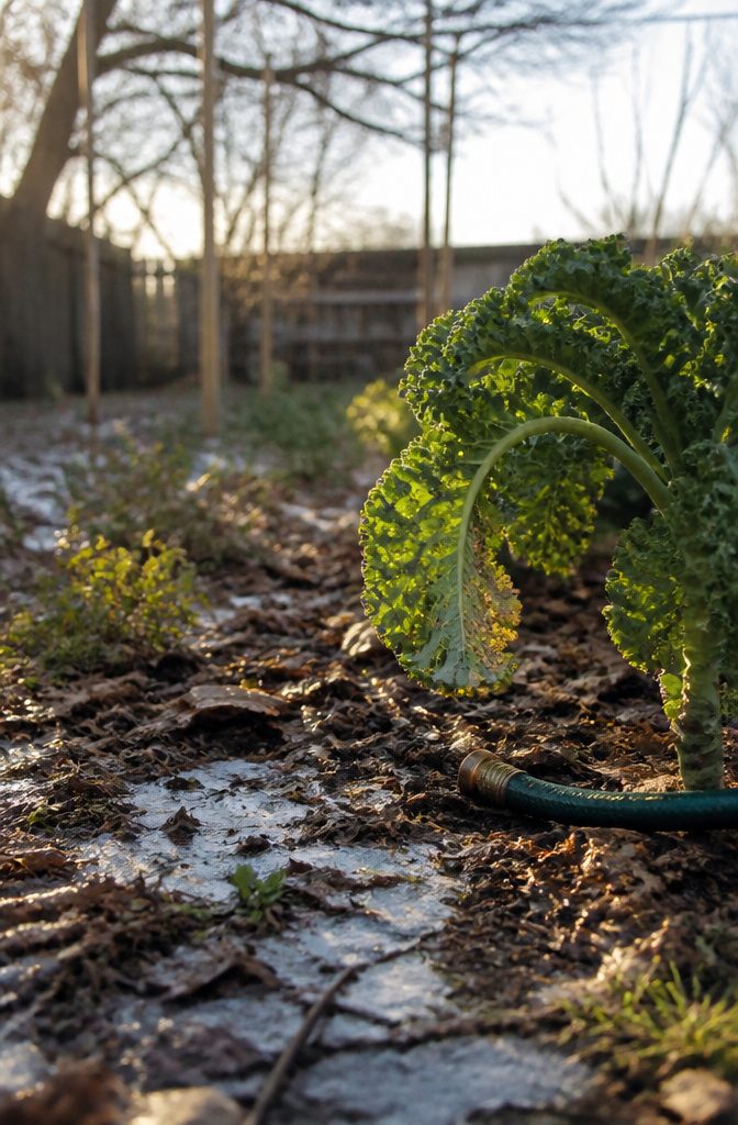Winter Garden No Snow: Protecting Plants Through Cold, Dry Months 6 Aphids on the underside of green kale leaves.